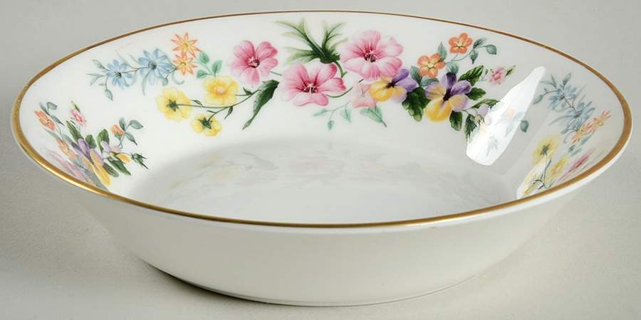 Downland (Gold Trim) Fruit/Dessert (Sauce) Bowl by Wedgwood-1