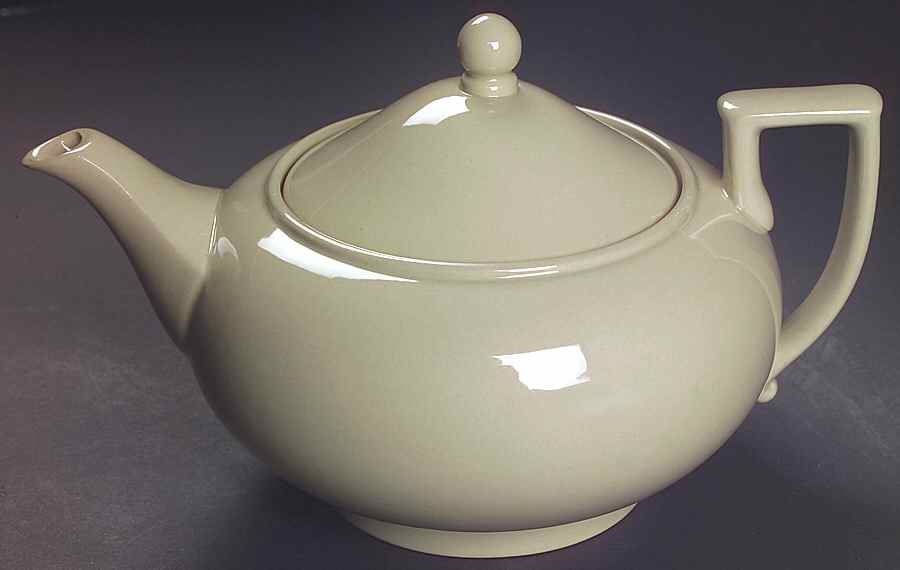 Drabware (Older, Glossy) Teapot & Lid by Wedgwood-1