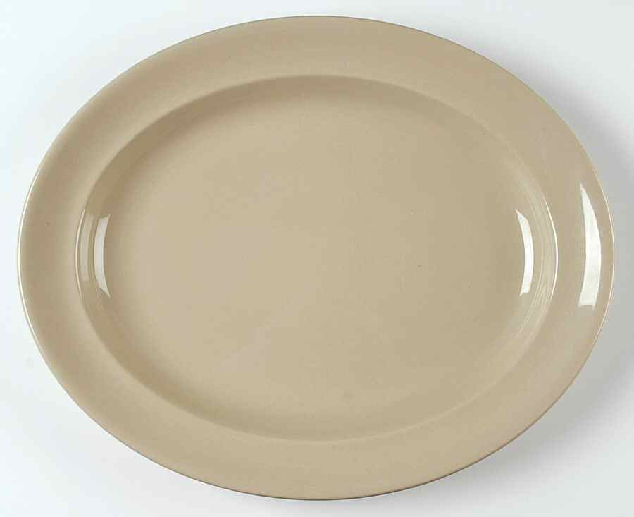 Drabware (Older, Glossy) 14" Oval Serving Platter by Wedgwood-1