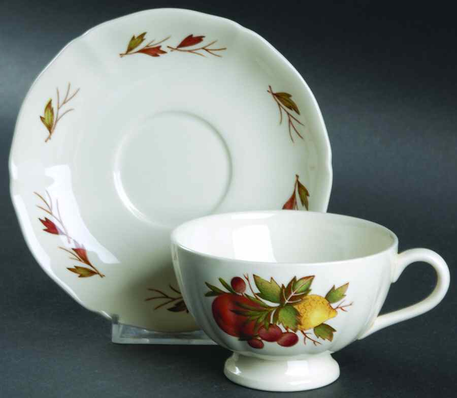 Drury Lane Footed Cup & Saucer Set by Wedgwood-1