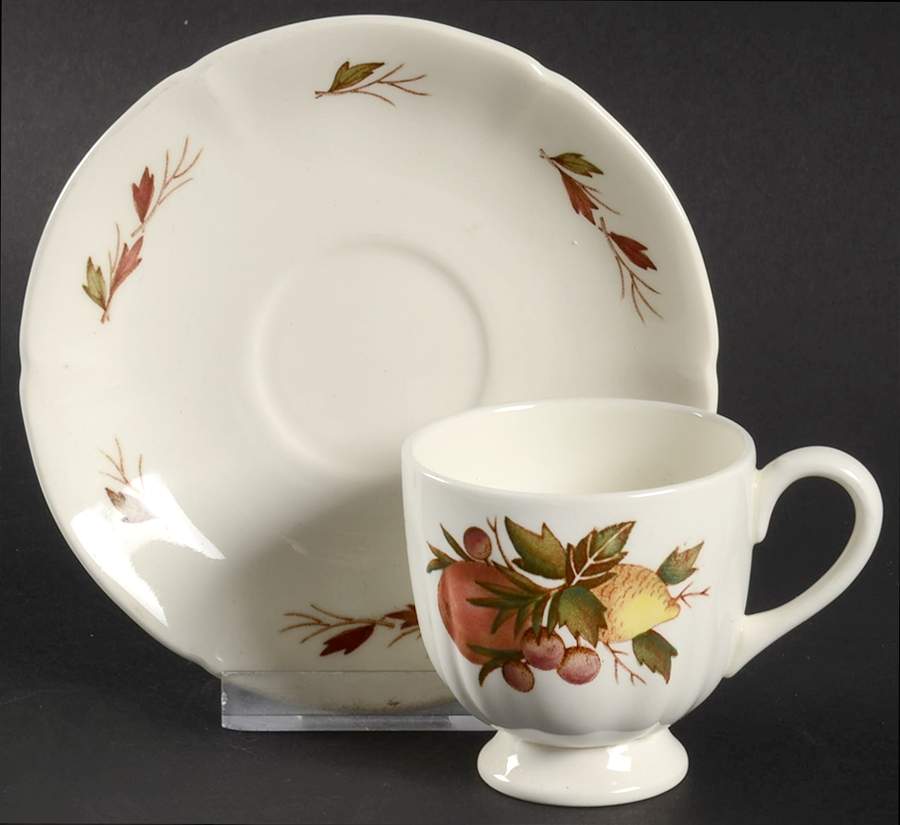 Drury Lane Footed Demitasse Cup & Saucer Set by Wedgwood-1