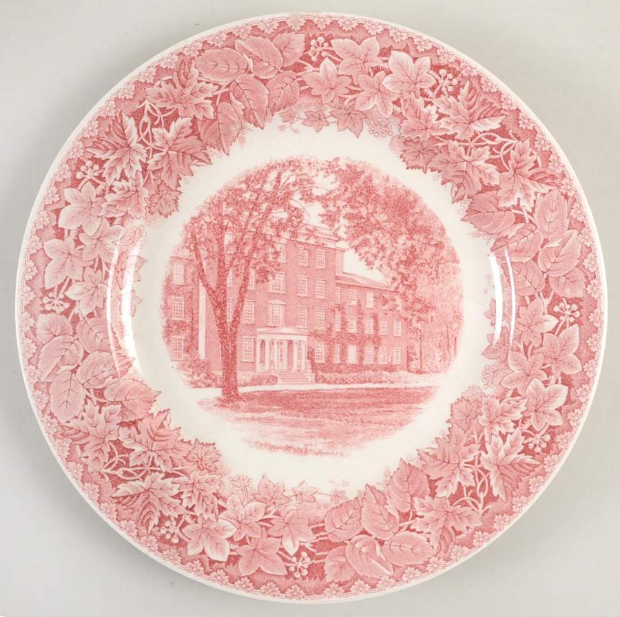 Earlham College Pink Salad Plate by Wedgwood-1