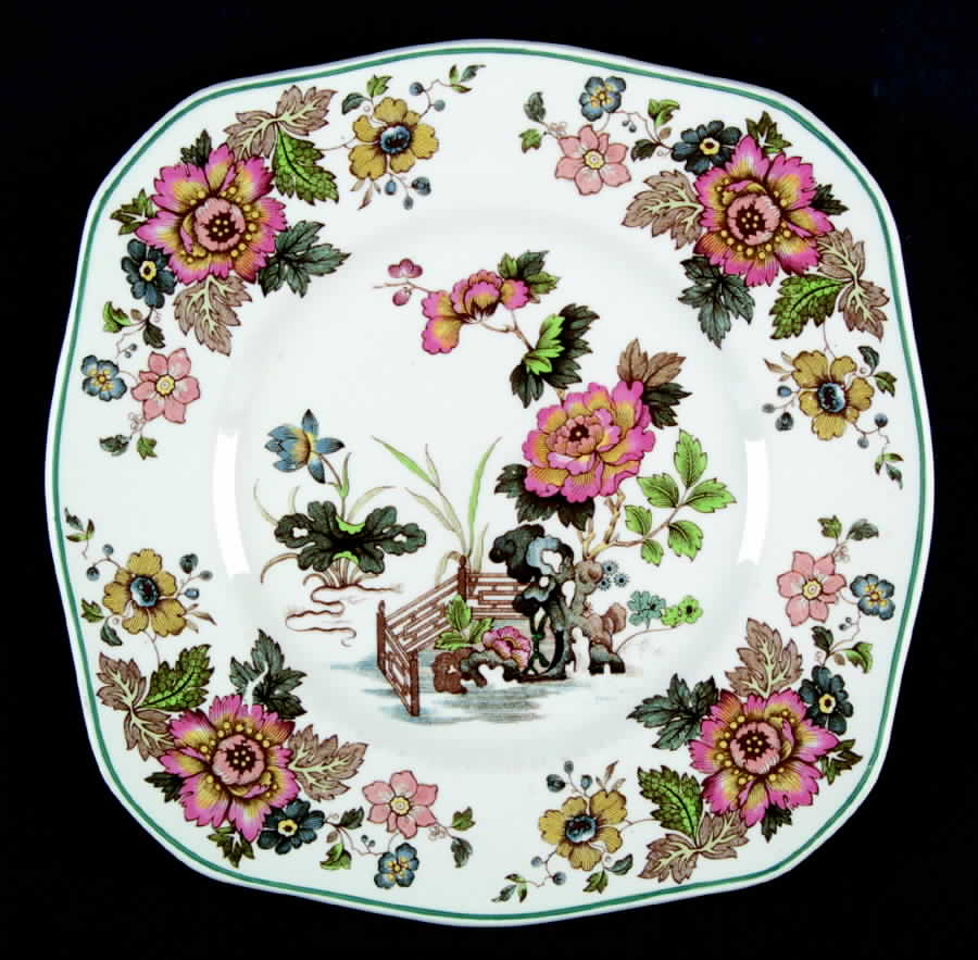 Eastern Flowers Square Luncheon Plate by Wedgwood-1