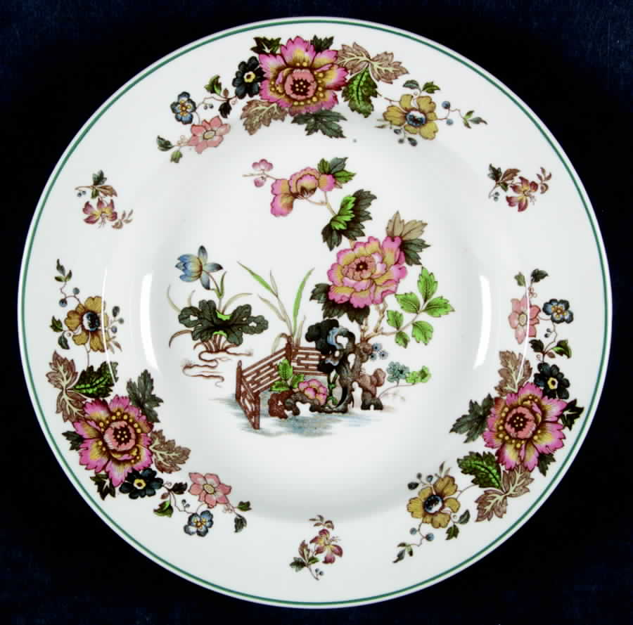 Eastern Flowers Rim Soup Bowl by Wedgwood-1