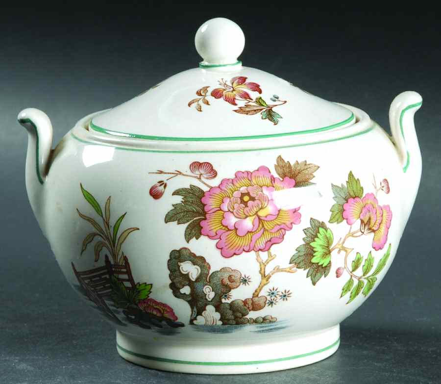 Eastern Flowers 146 Shape Sugar Bowl & Lid by Wedgwood-1