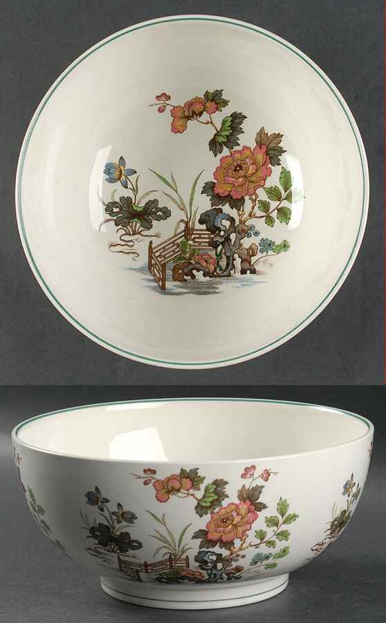 Eastern Flowers 9" Salad Serving Bowl by Wedgwood-1