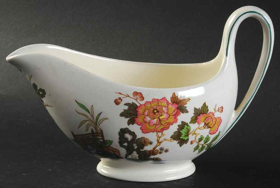 Eastern Flowers Gravy Boat by Wedgwood-1