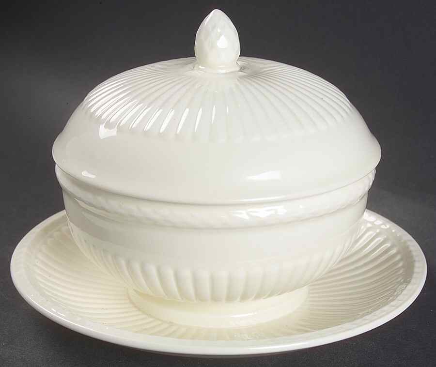 Edme Round Covered Butter with Attached Underplate by Wedgwood-1