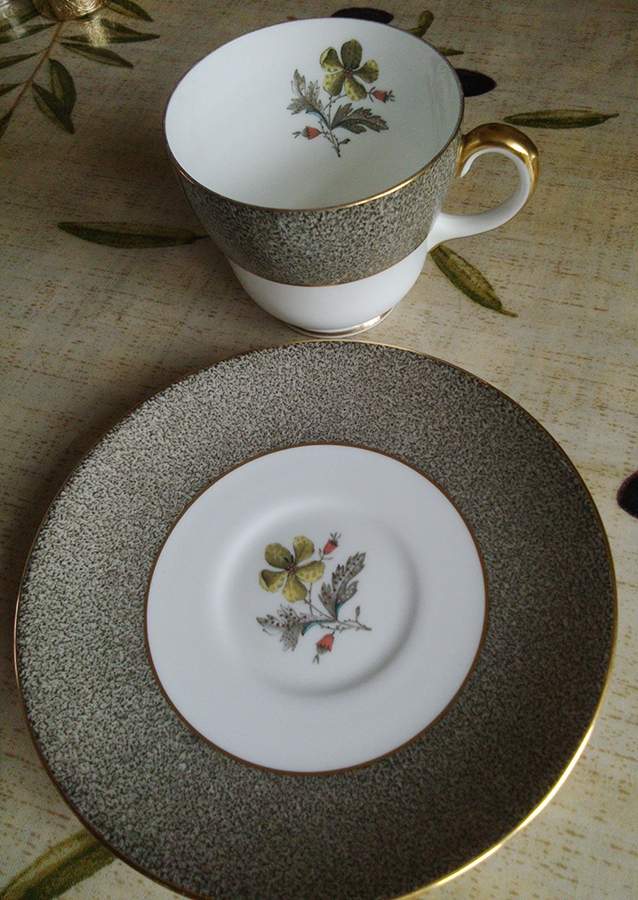 Elaine Footed Cup & Saucer Set by Wedgwood-1