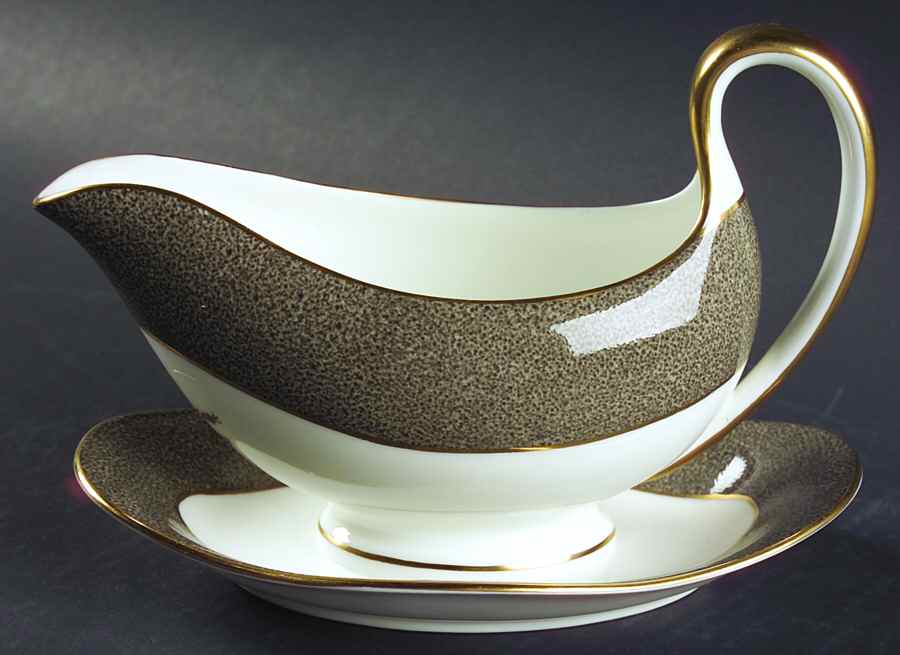 Elaine Gravy Boat with Attached Underplate by Wedgwood-1