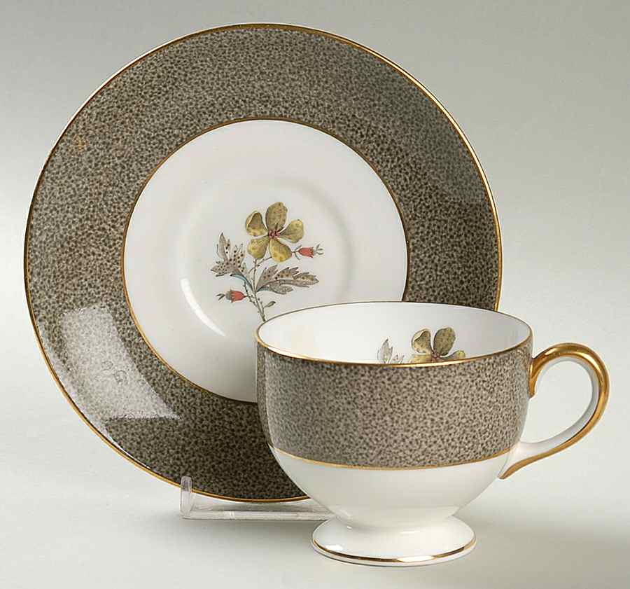 Elaine Footed Cup & Saucer Set by Wedgwood-1