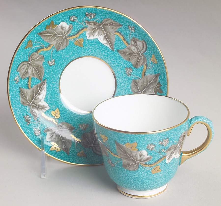 Empire Footed Cup & Saucer Set by Wedgwood-1