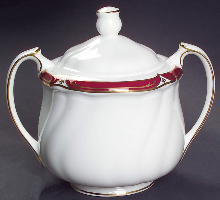 Empress Ruby Sugar Bowl & Lid by Wedgwood-1