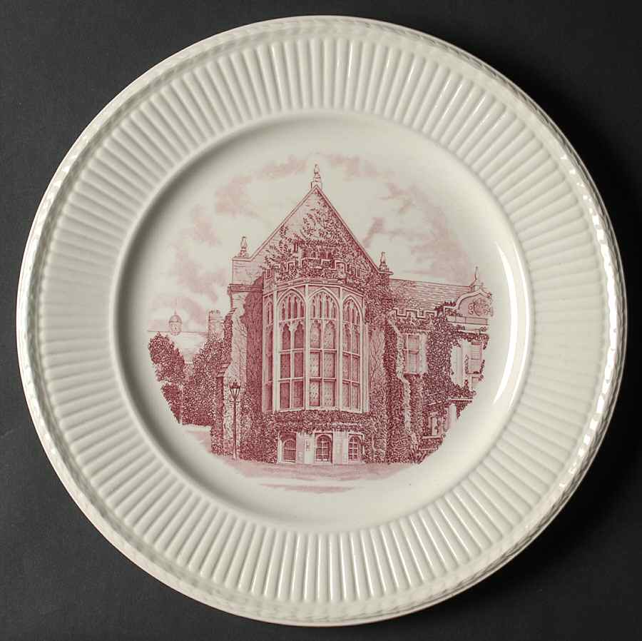 Emma Willard School Pink Dinner Plate by Wedgwood-1