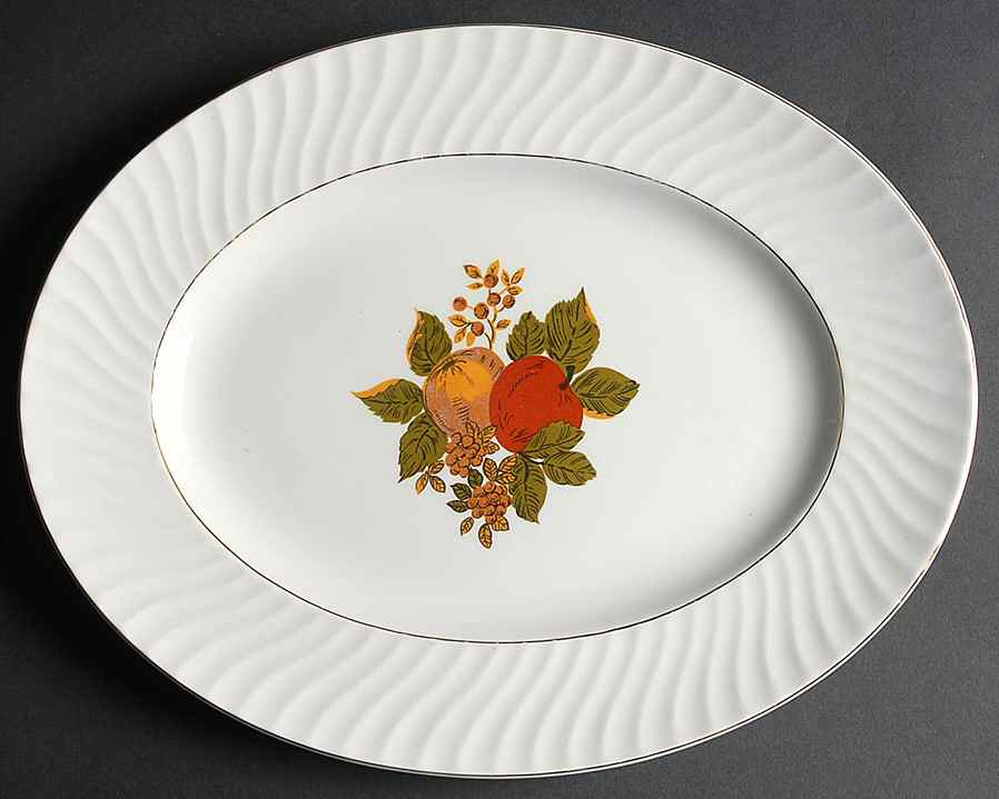 English Harvest 14" Oval Serving Platter by Wedgwood-1