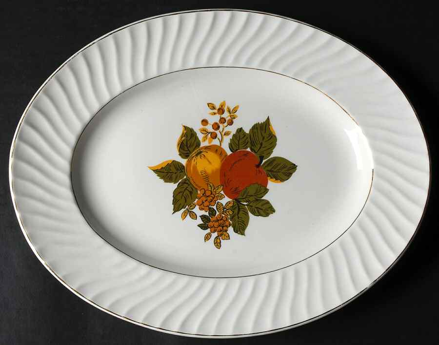 English Harvest 12" Oval Serving Platter by Wedgwood-1
