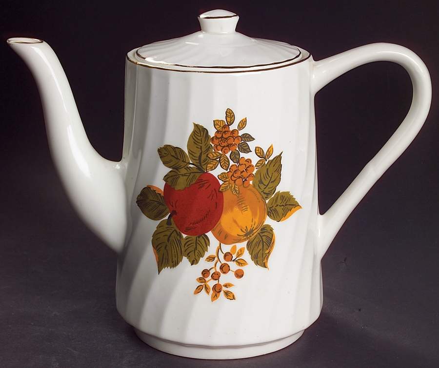 English Harvest Coffee Pot & Lid by Wedgwood-1