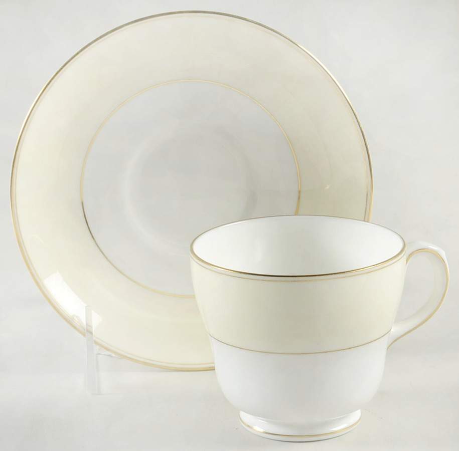 Essex Footed Cup & Saucer Set by Wedgwood-1