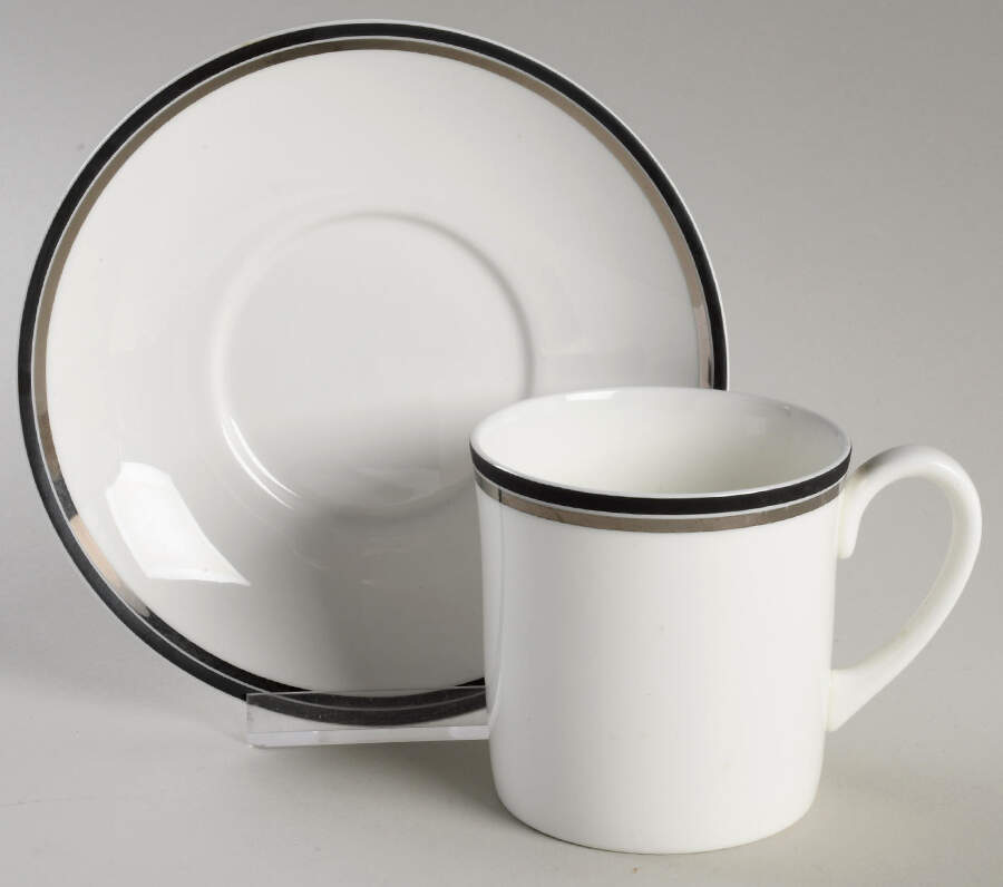 Essence Flat Cup & Saucer Set by Wedgwood-1