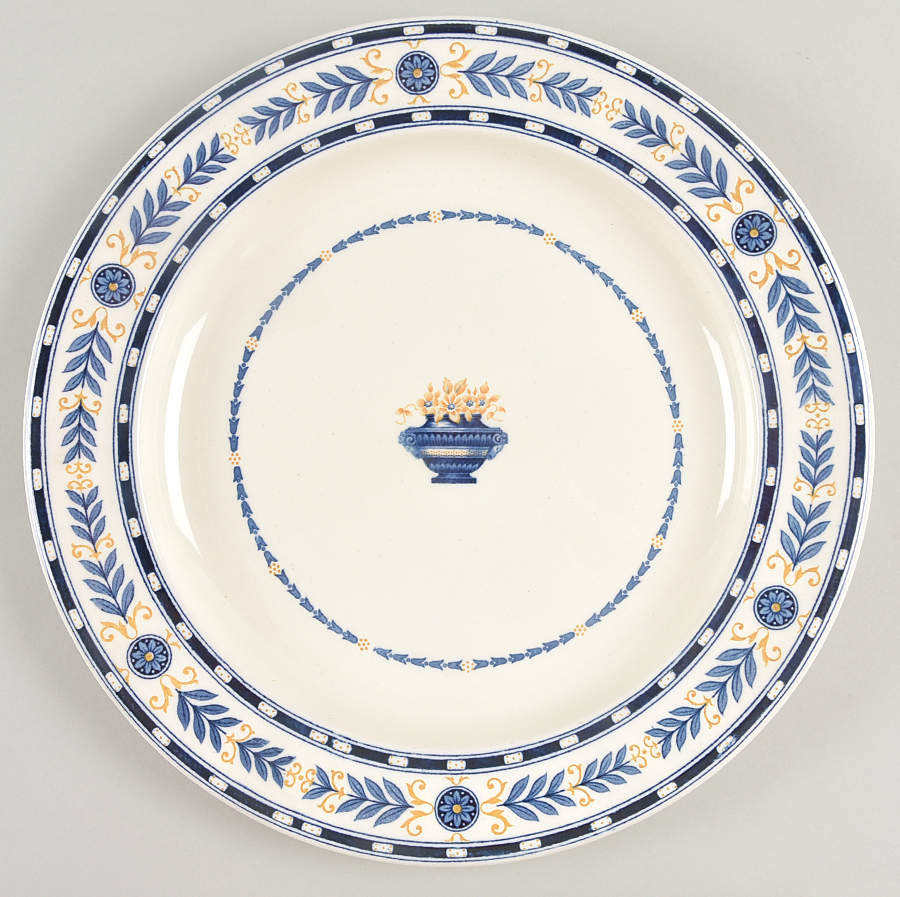 The Etruria (Blue Laurel) 12" Chop Plate (Round Platter) by Wedgwood-1