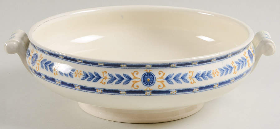 The Etruria (Blue Laurel) Round Vegetable No Lid by Wedgwood-1