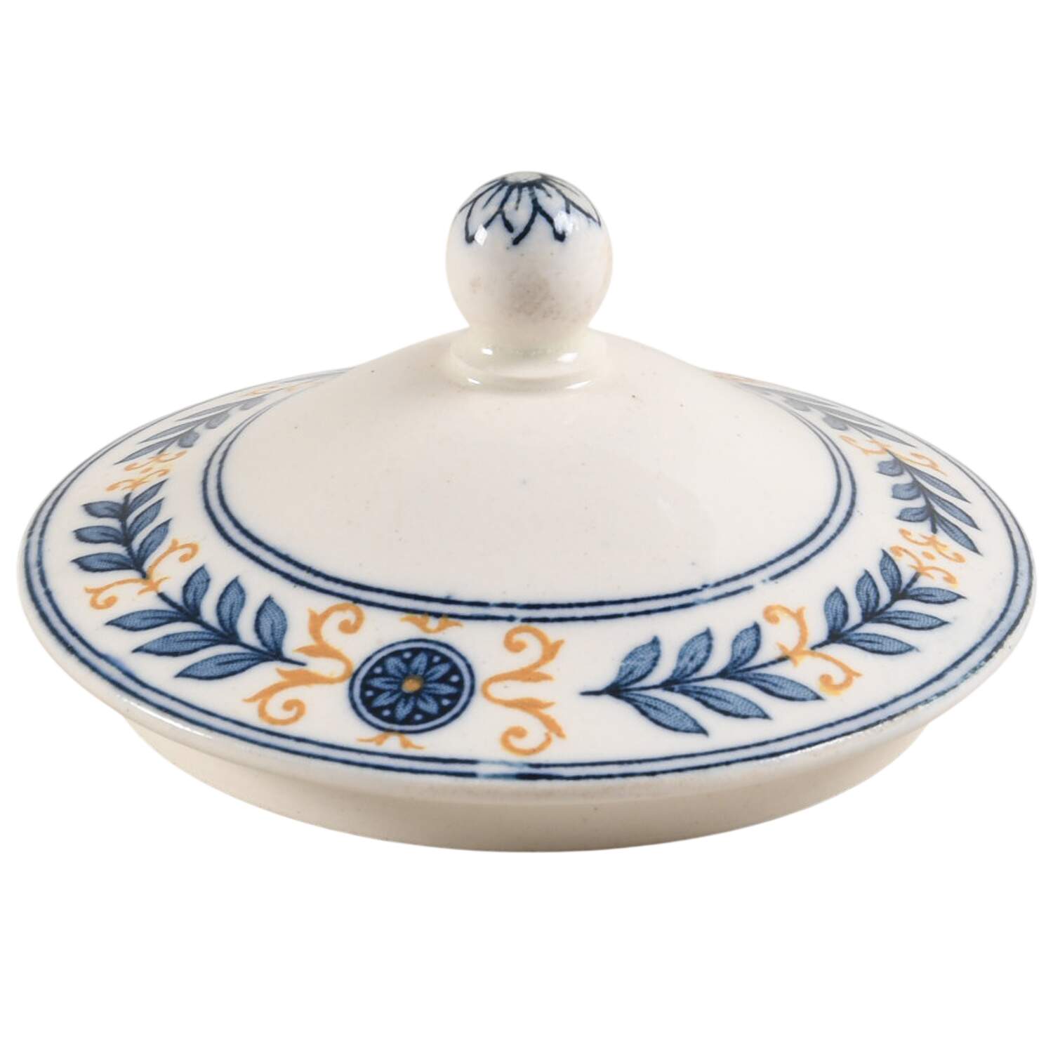 The Etruria (Blue Laurel) Lid for 146 Shape Sugar Bowl by Wedgwood-1