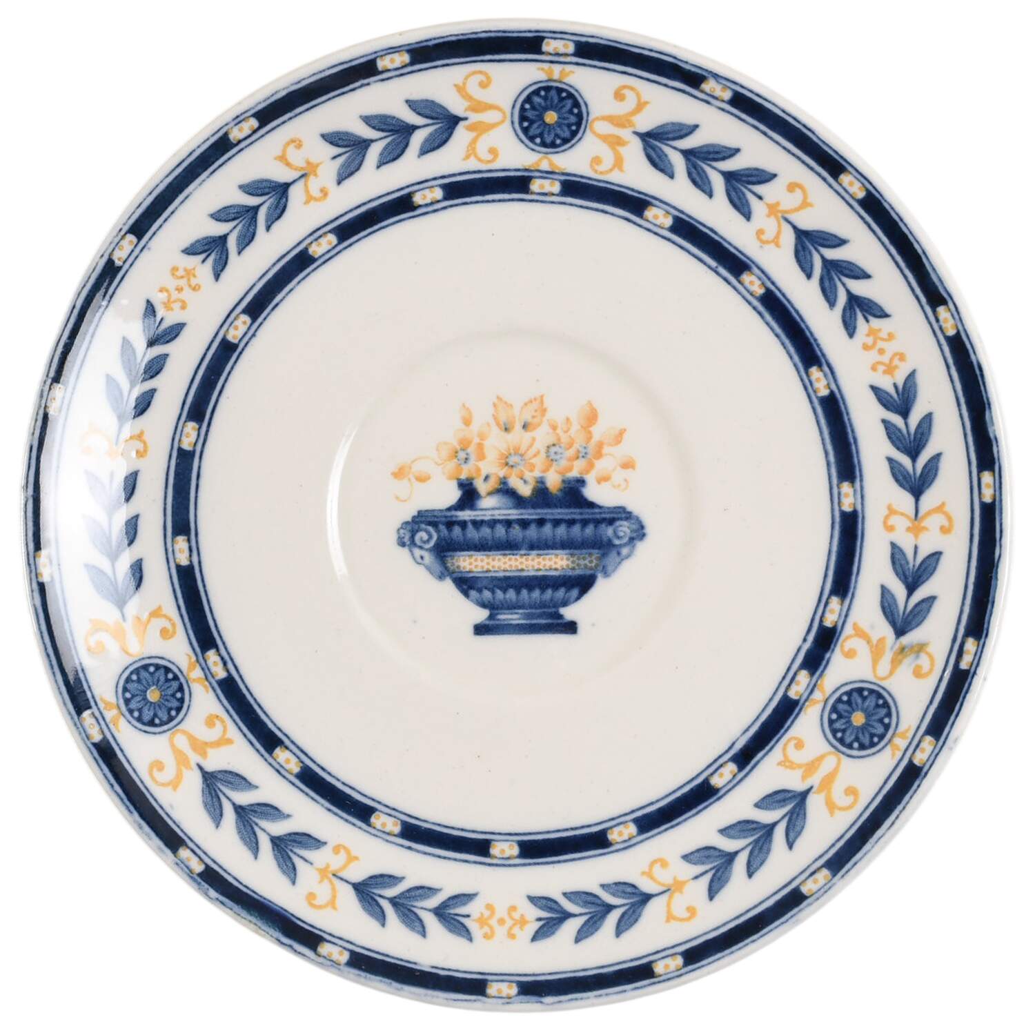 The Etruria (Blue Laurel) Saucer by Wedgwood-1