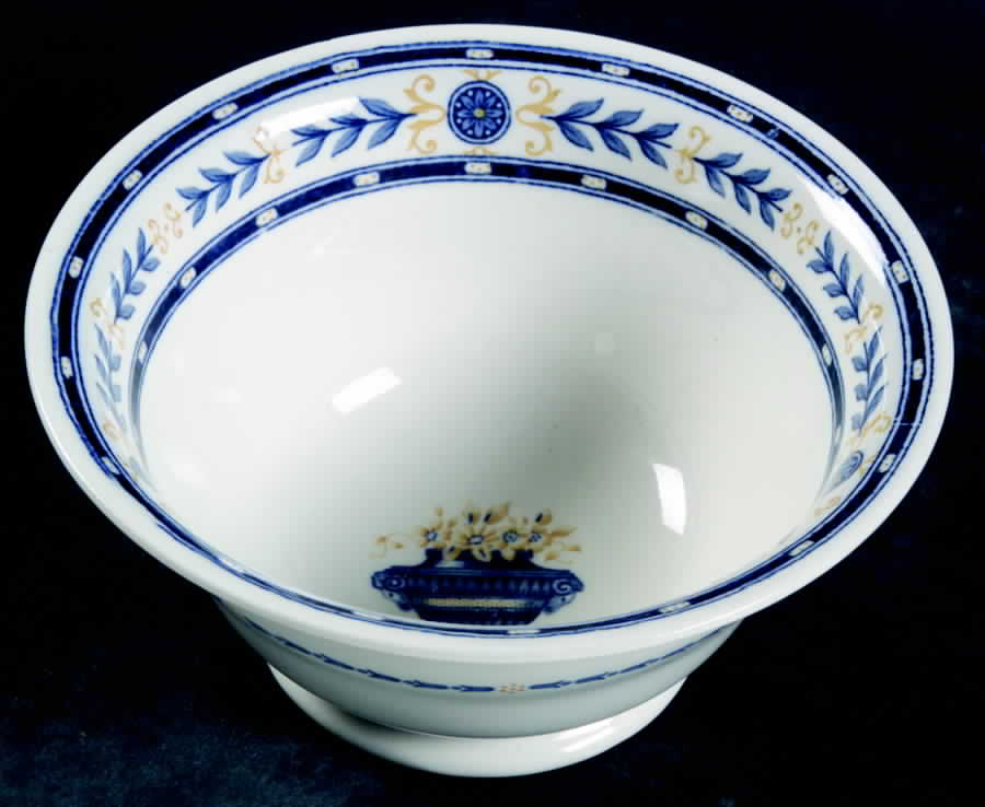The Etruria (Blue Laurel) Cranberry Bowl by Wedgwood-1