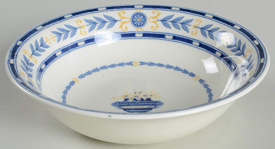 The Etruria (Blue Laurel) Coupe Cereal Bowl by Wedgwood-1