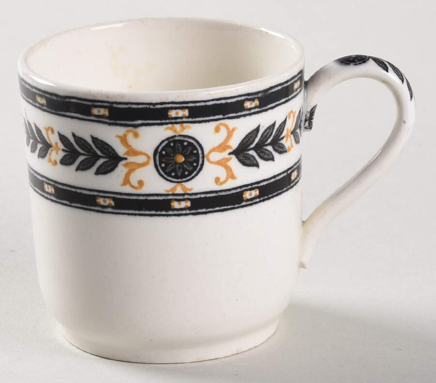 The Etruria (Black Laurel) Footed Demitasse Cup by Wedgwood-1
