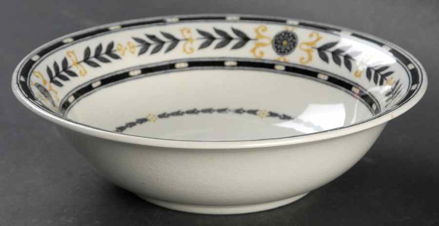 The Etruria (Black Laurel) Coupe Cereal Bowl by Wedgwood-1