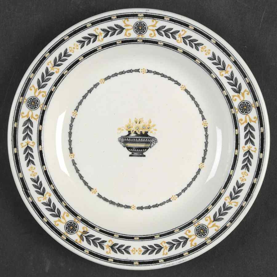 The Etruria (Black Laurel) Bread & Butter Plate by Wedgwood-1