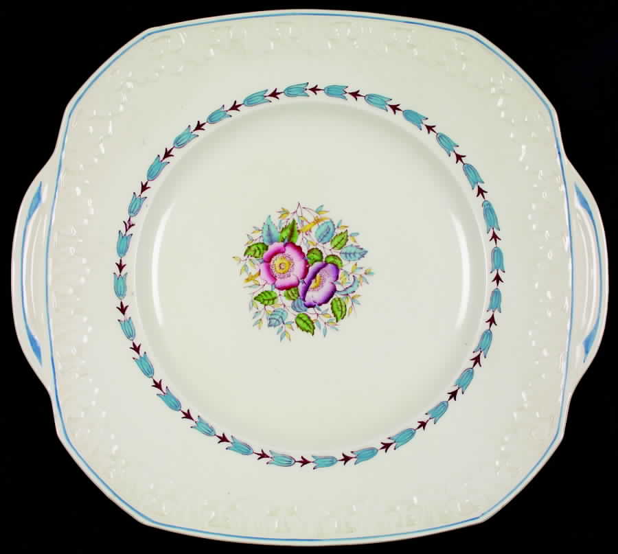 Evenlode Square Handled Cake Plate by Wedgwood-1