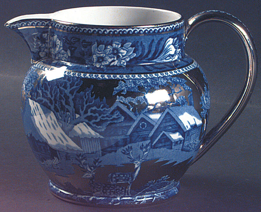 Fallow Deer Blue (Platinum Trim) 24 Oz Pitcher by Wedgwood-1