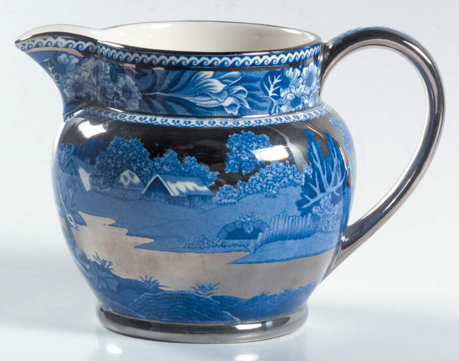 Fallow Deer Blue (Platinum Trim) 16 Oz Pitcher by Wedgwood-1