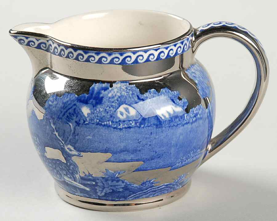 Fallow Deer Blue (Platinum Trim) Creamer by Wedgwood-1