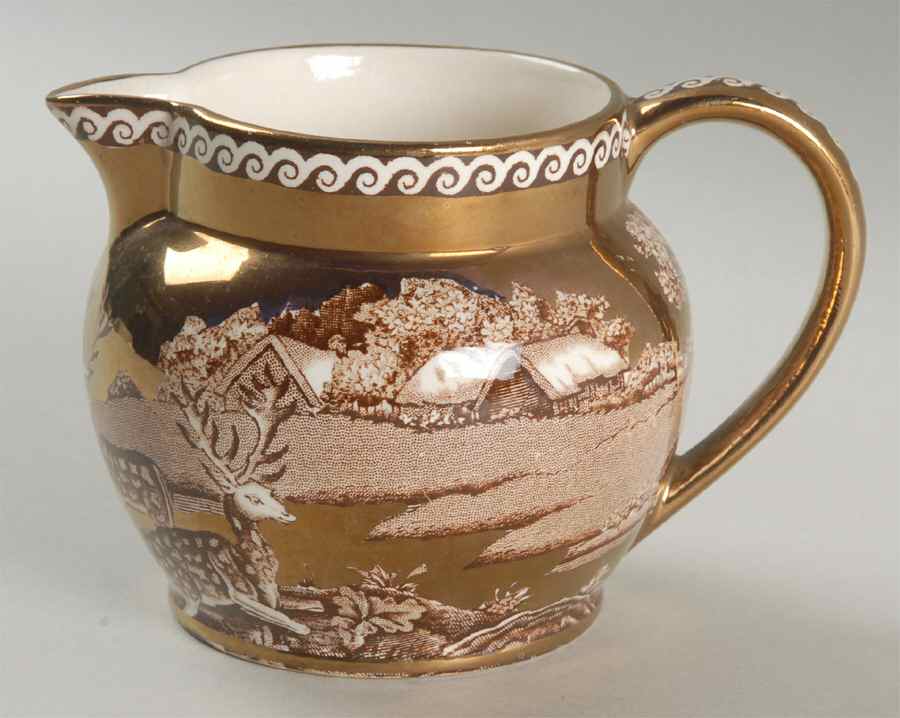 Fallow Deer Brown (Gold Trim) Mini Creamer by Wedgwood-1