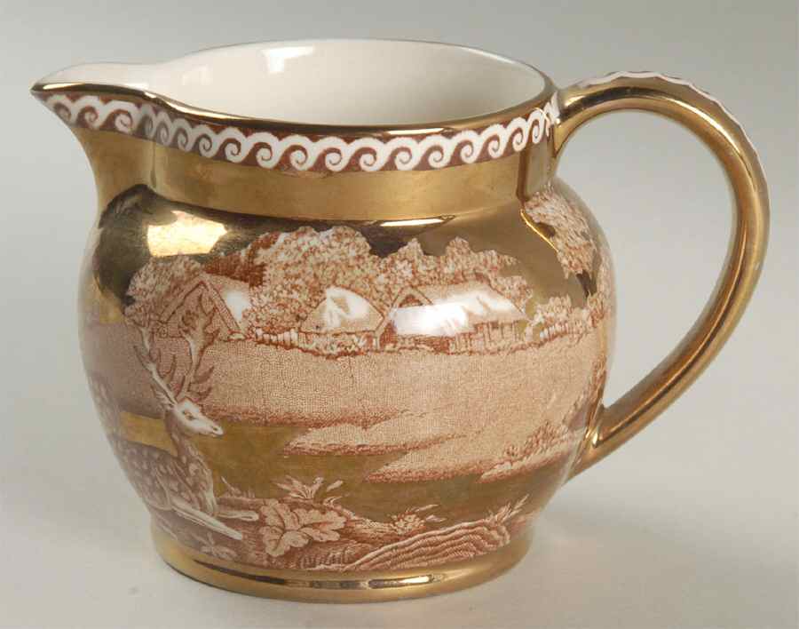 Fallow Deer Brown (Gold Trim) Creamer by Wedgwood-1
