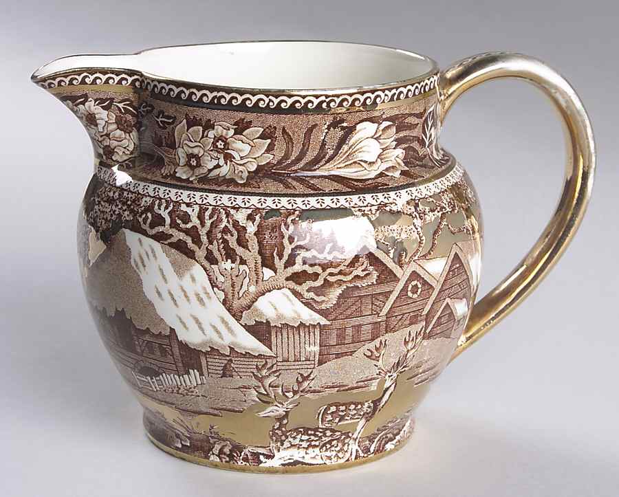 Fallow Deer Brown (Gold Trim) 20 Oz Pitcher by Wedgwood-1