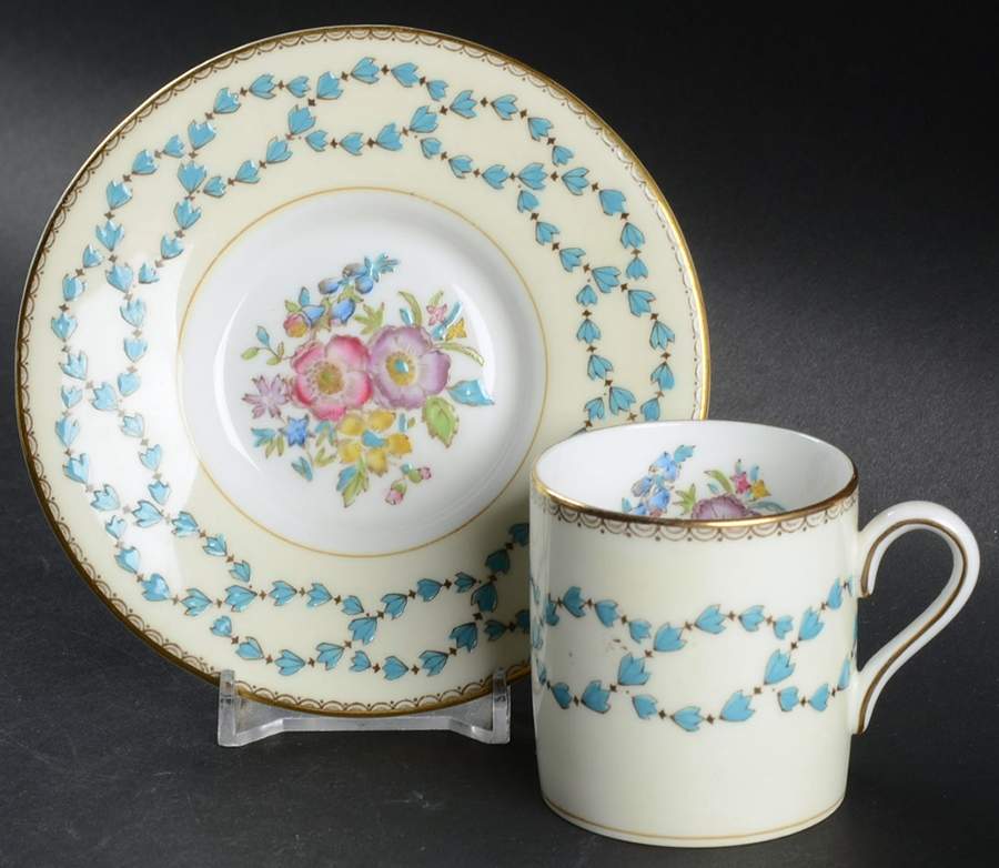 Fairford Bond Shape Demitasse Cup and Saucer Set by Wedgwood-1