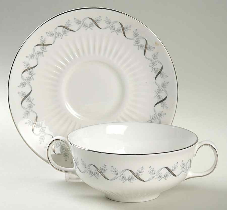 Fairmont Flat Cream Soup Bowl & Saucer Set by Wedgwood-1