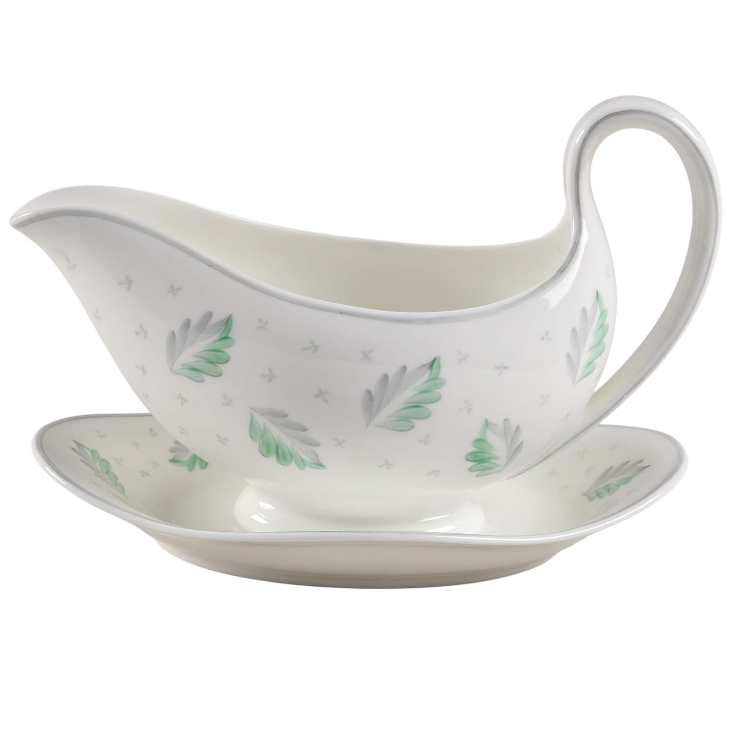 Falling Leaves Gravy Boat with Attached Underplate by Wedgwood-1