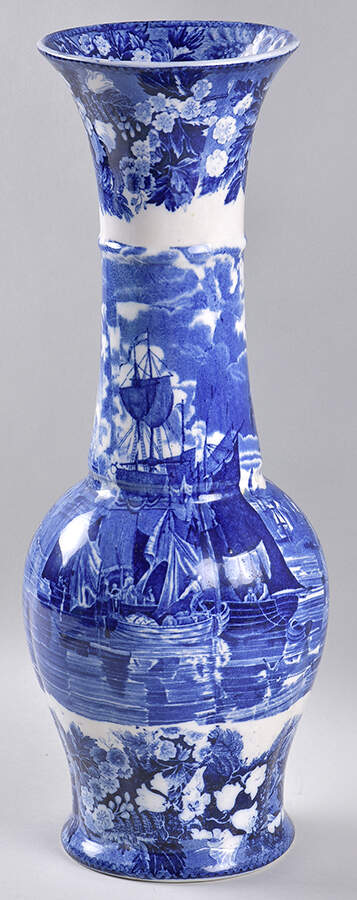 Ferrara Blue (No Trim) 15" Vase by Wedgwood-1