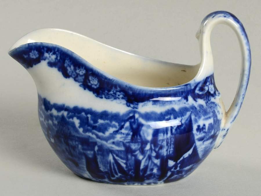 Ferrara Blue (No Trim) Individual Gravy Boat by Wedgwood-1