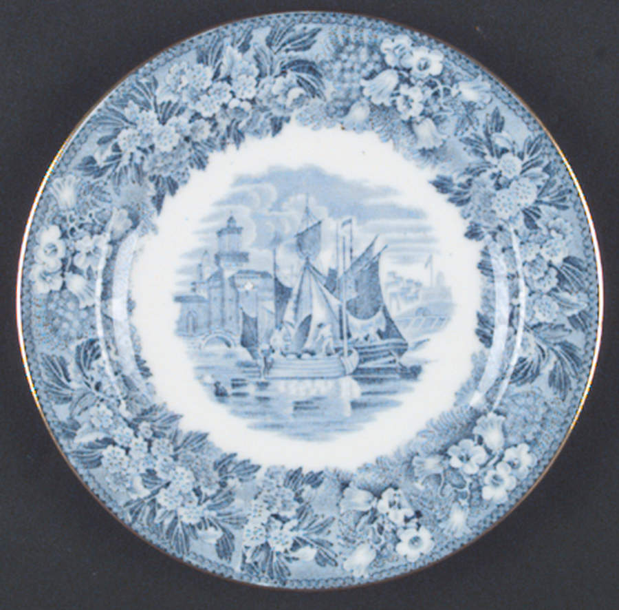 Ferrara Blue (Gold Trim) Bread & Butter Plate by Wedgwood-1