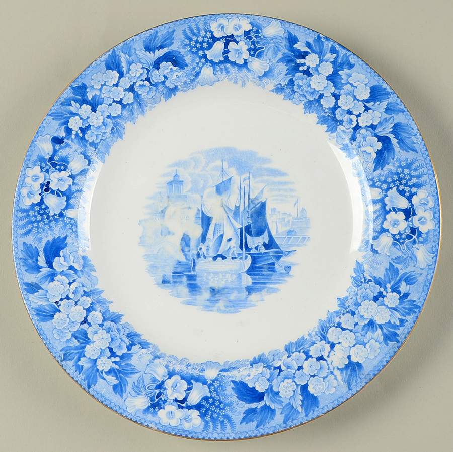 Ferrara Blue (Gold Trim) Salad Plate by Wedgwood-1