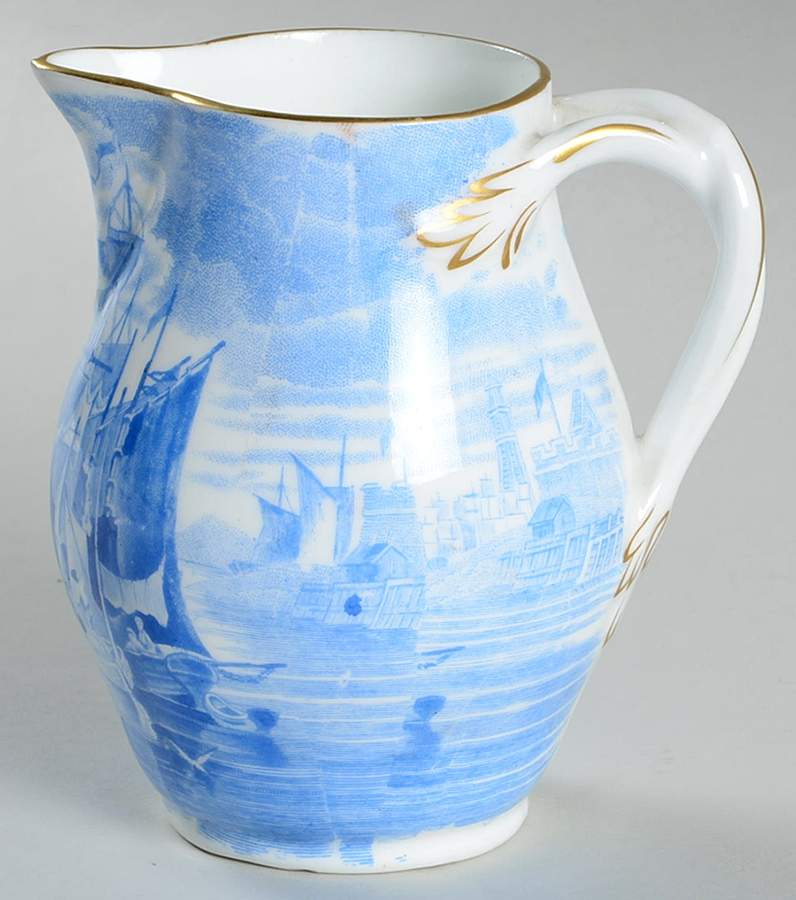 Ferrara Blue (Gold Trim) Creamer by Wedgwood-1