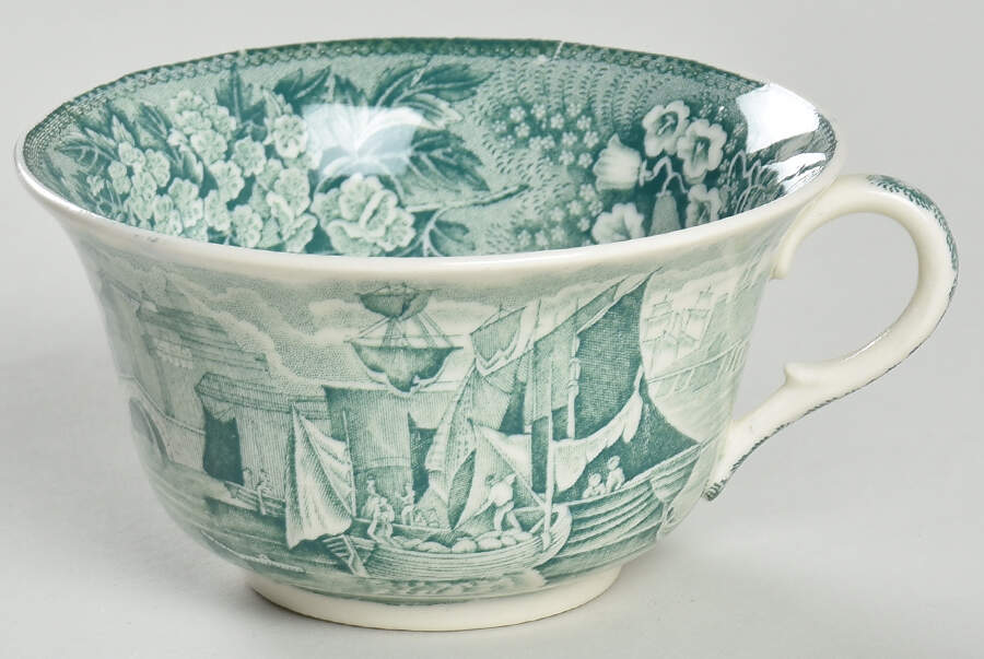 Ferrara Green (No Trim) Flat Cup by Wedgwood-1