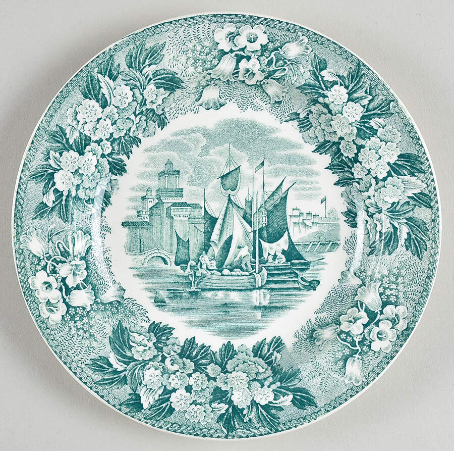 Ferrara Green (No Trim) Bread & Butter Plate by Wedgwood-1