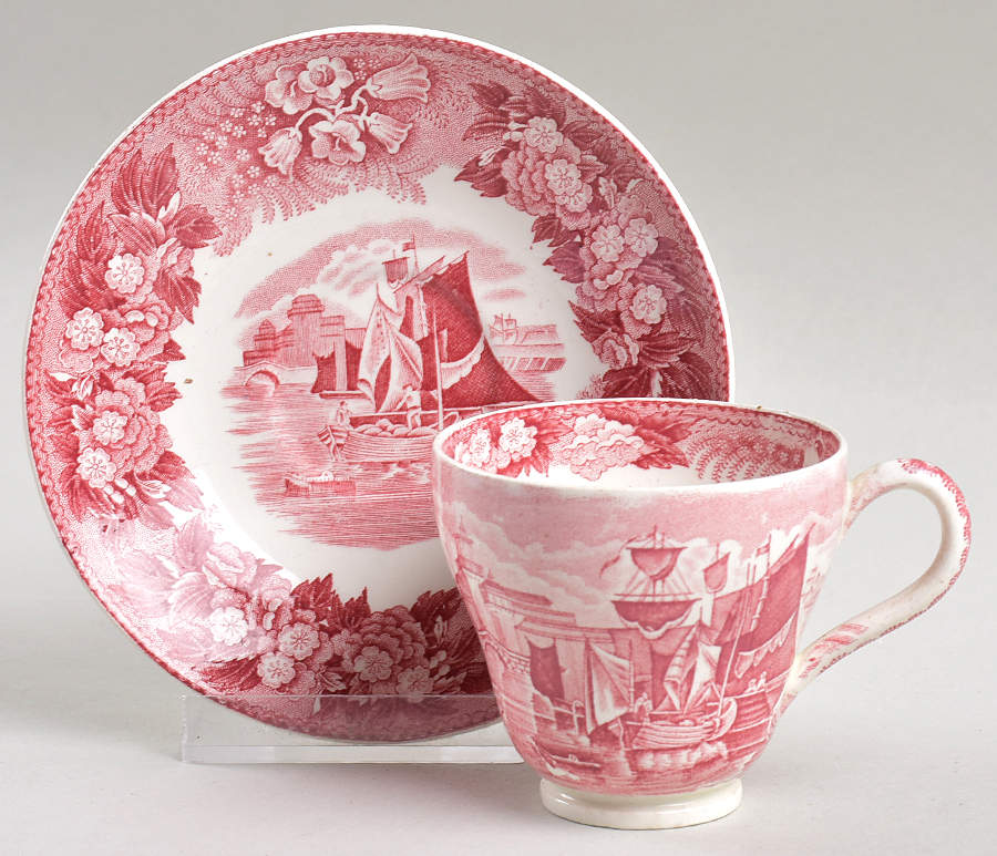 Ferrara Pink (No Trim) Footed Demitasse Cup & Saucer Set by Wedgwood-1